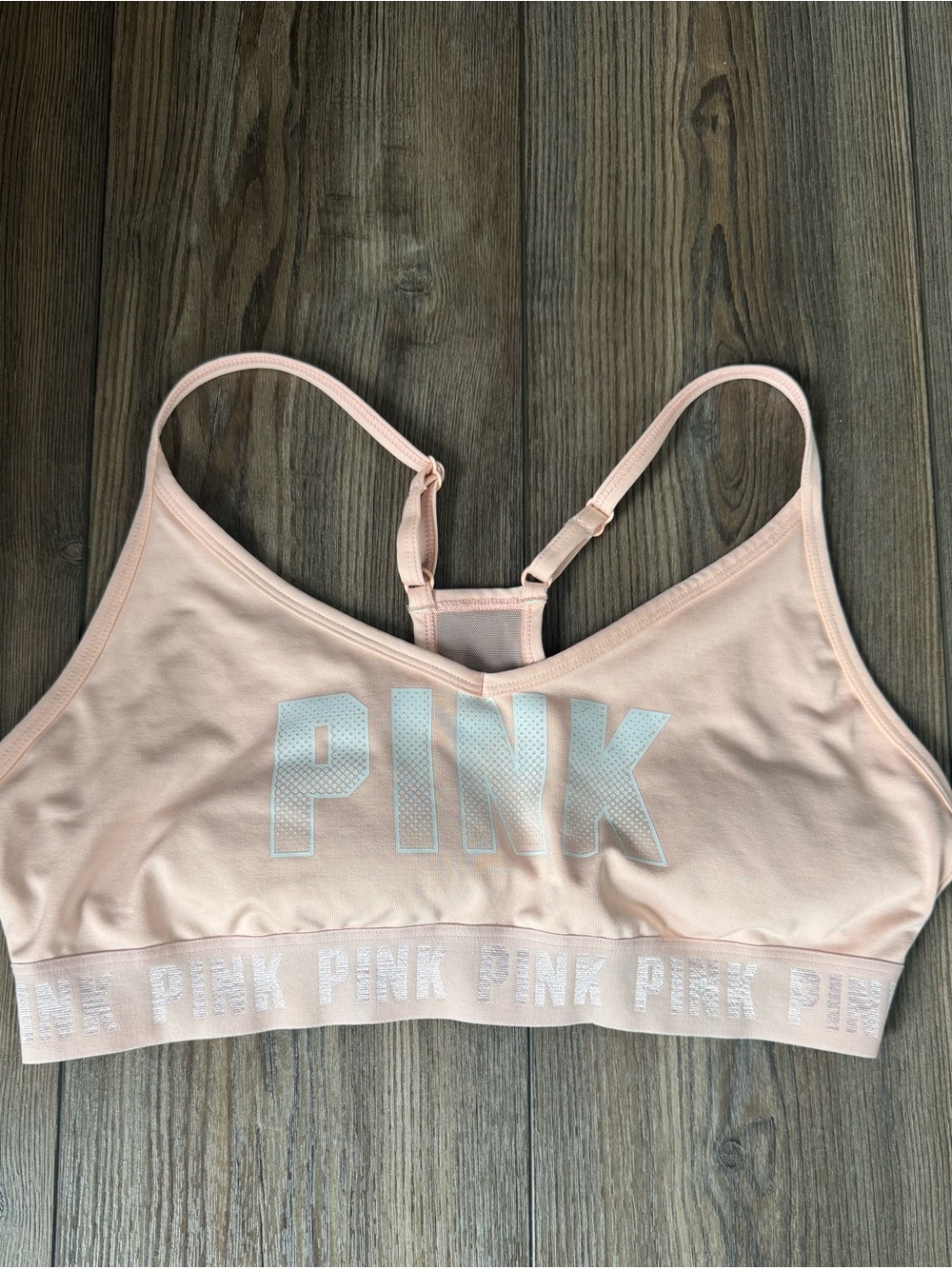 PINK Victoria's Secret Light Pink Sports Bra L